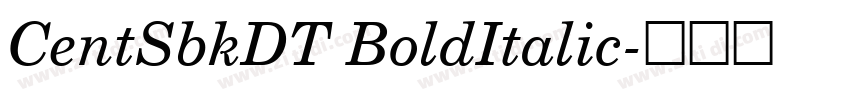 CentSbkDT BoldItalic字体转换